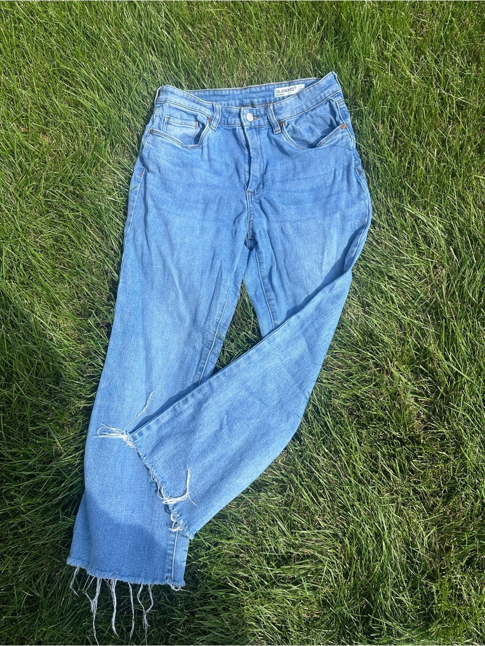 Blank NYC Straight Leg Jeans in Light Blue